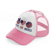 peace love america-01-pink-and-white-trucker-hat