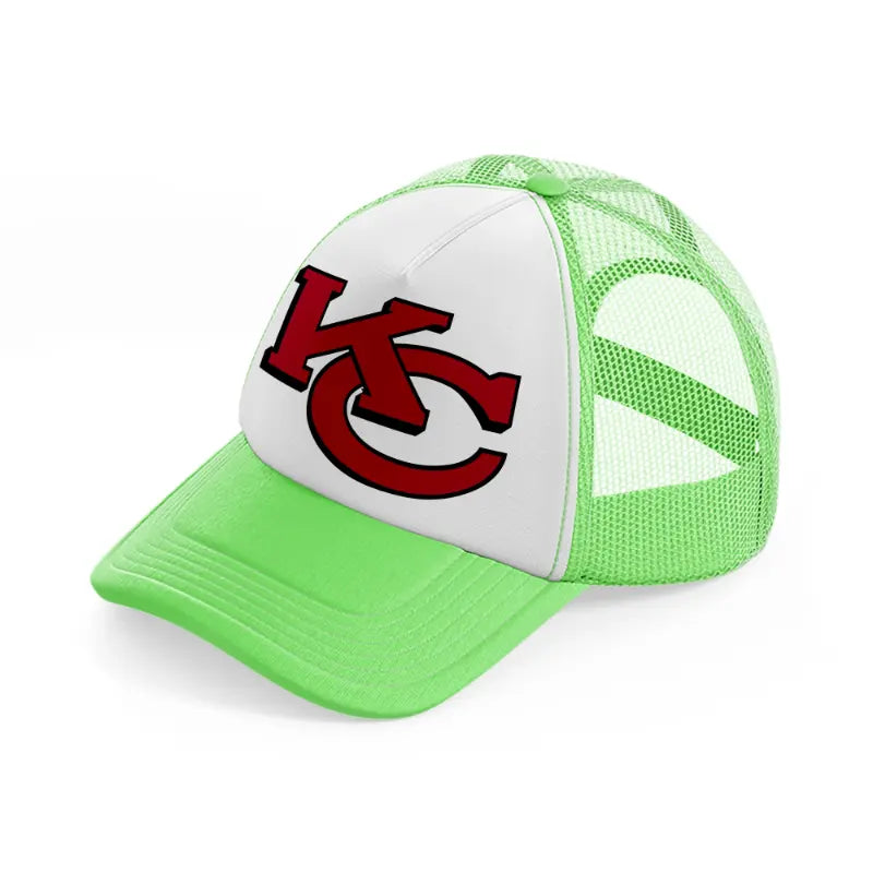 kansas city chiefs logo-lime-green-trucker-hat