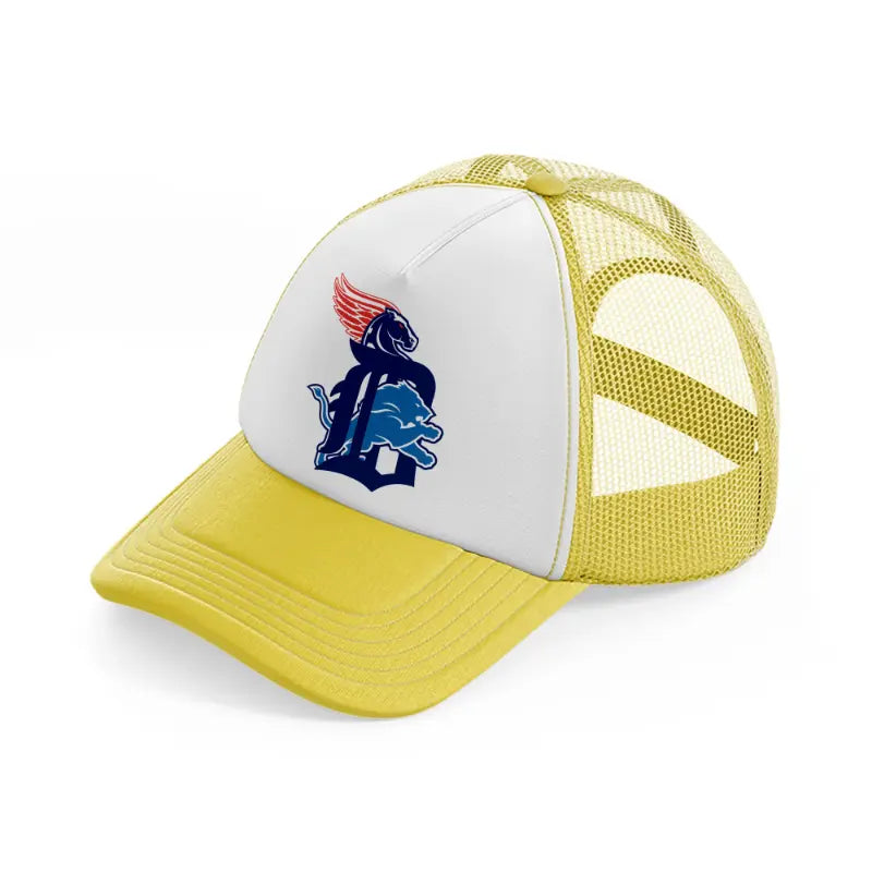 detroit tigers competition yellow trucker hat