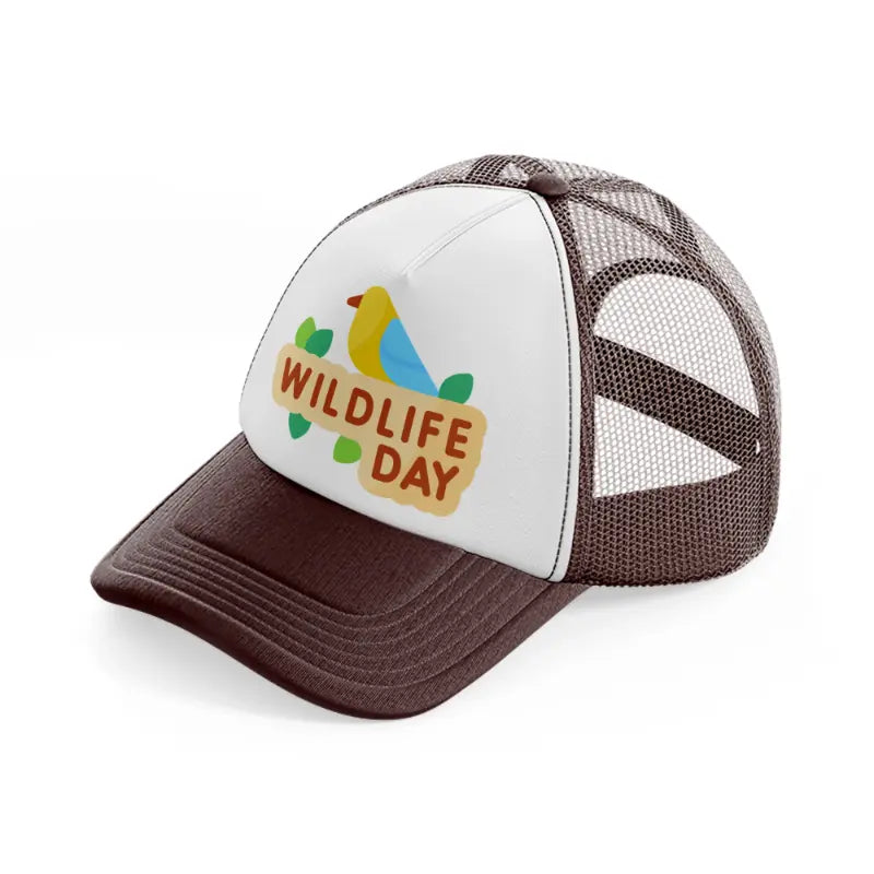 world wildlife day (2) brown trucker hat