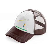 golf cartoon-brown-trucker-hat