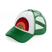 groovy shapes 08 green and white trucker hat