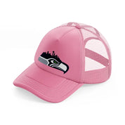 seattle seahawks shape-pink-trucker-hat