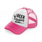 deer hunting-neon-pink-trucker-hat