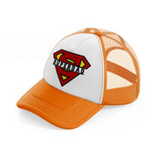 super dad color-orange-trucker-hat