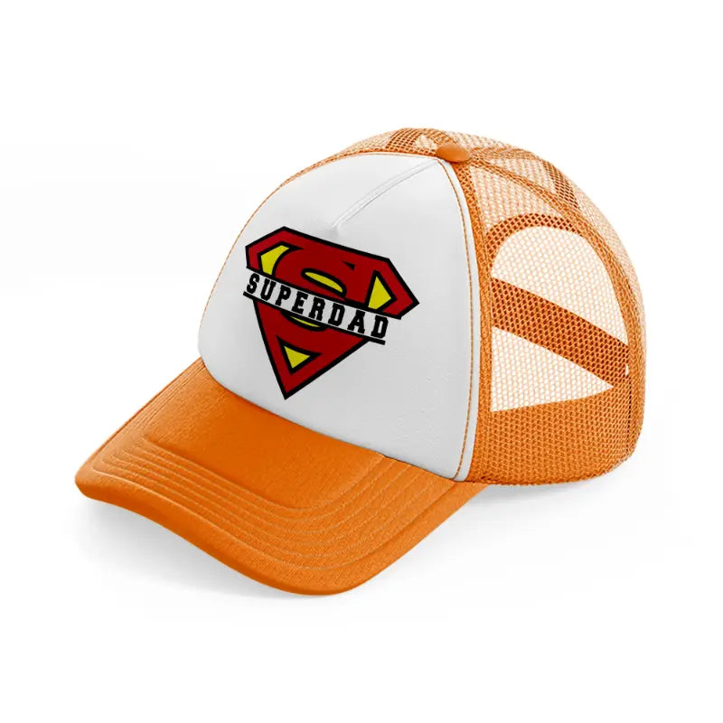 super dad color-orange-trucker-hat