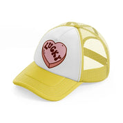 lucky heart-yellow-trucker-hat