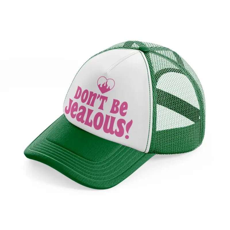 don't be jealous! heart-green-and-white-trucker-hat