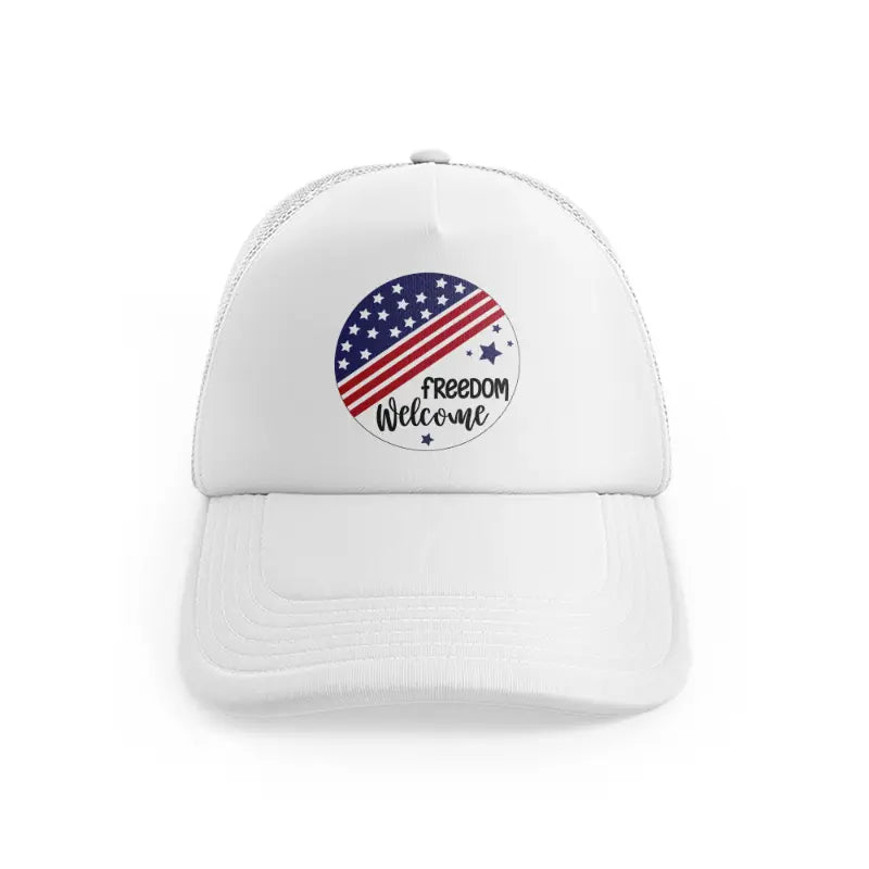 freedom  welcome-01-white-trucker-hat