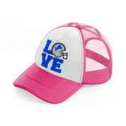 love detroit lions-neon-pink-trucker-hat