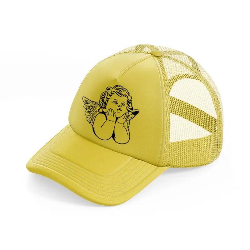 angel-gold-trucker-hat