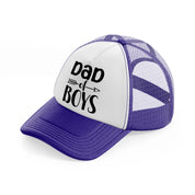 dad of boys purple trucker hat