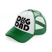 dog dad paw-green-and-white-trucker-hat