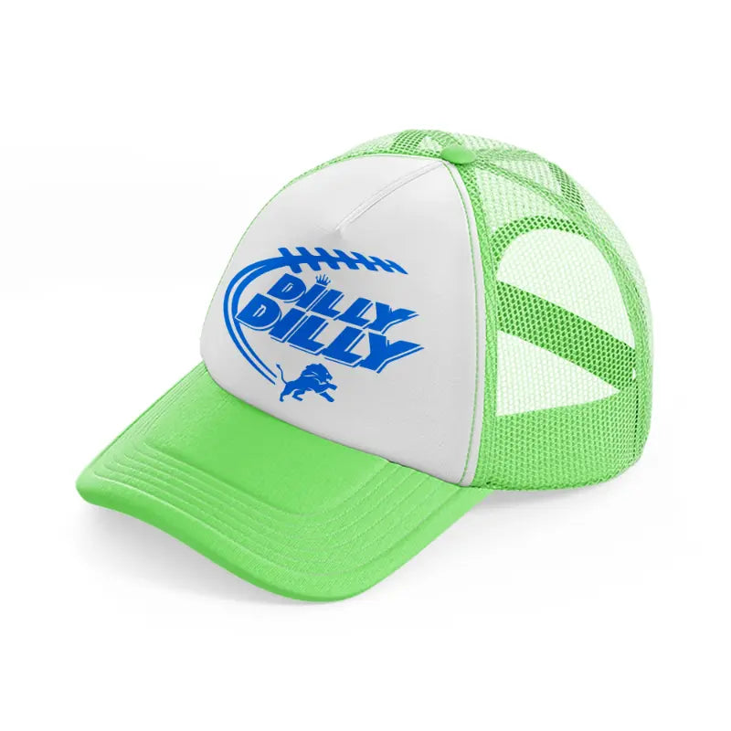 detroit lions dilly dilly-lime-green-trucker-hat