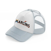 miami marlins retro-grey-trucker-hat