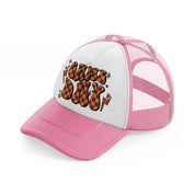 game day-pink-and-white-trucker-hat
