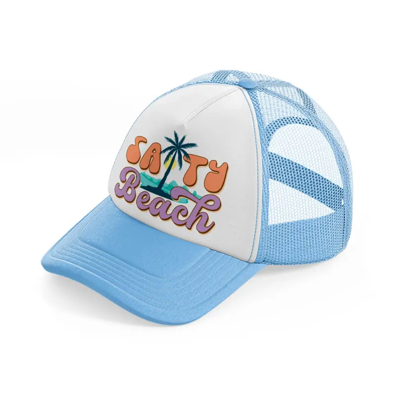 salty beach-sky-blue-trucker-hat