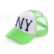 ny yankees-lime-green-trucker-hat