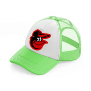 baltimore orioles-lime-green-trucker-hat