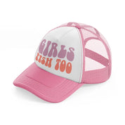 girls fish too bold-pink-and-white-trucker-hat