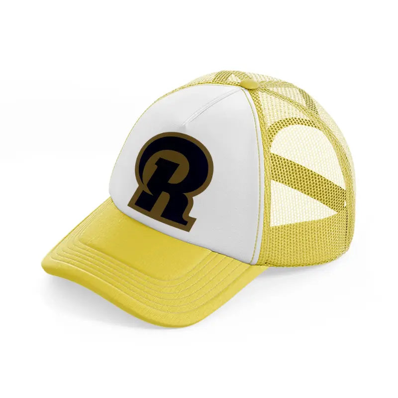 r from los angeles rams-yellow-trucker-hat