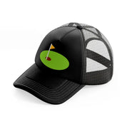 mini golf field-black-trucker-hat