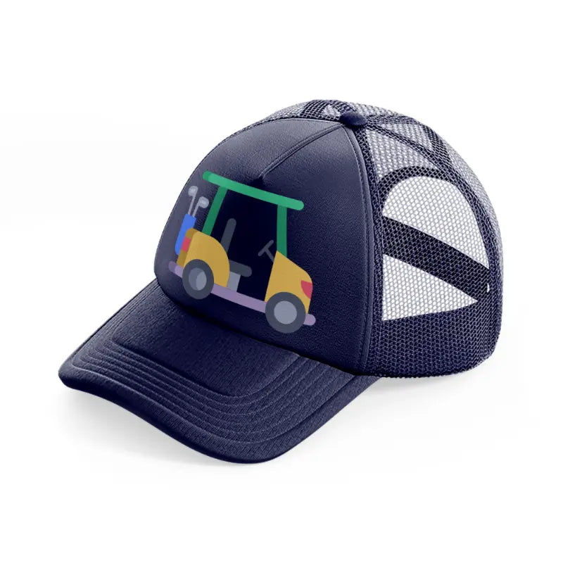 golf cart-navy-blue-trucker-hat