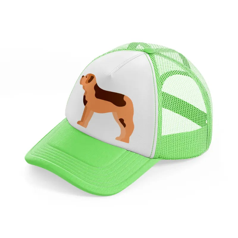 025-saint bernard-lime-green-trucker-hat