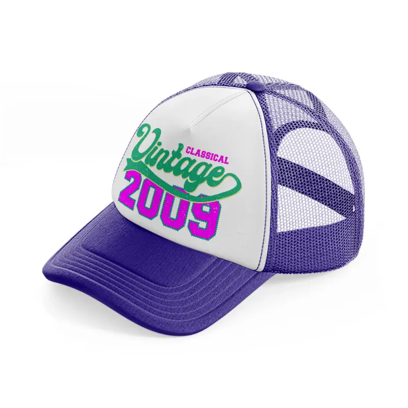 classical vintage 2009-purple-trucker-hat