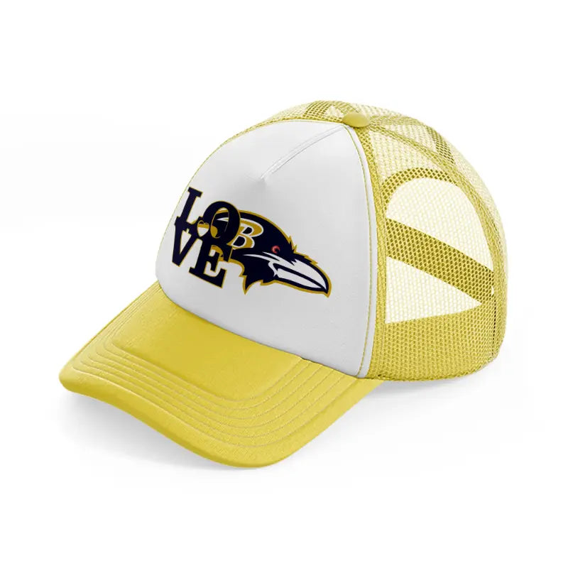 love baltimore ravens-yellow-trucker-hat