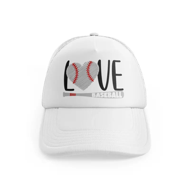 Love Baseball Stickerwhitefront-view