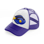 blue tang fish purple trucker hat