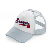braves logo-grey-trucker-hat