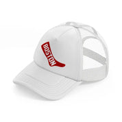 boston sock white trucker hat