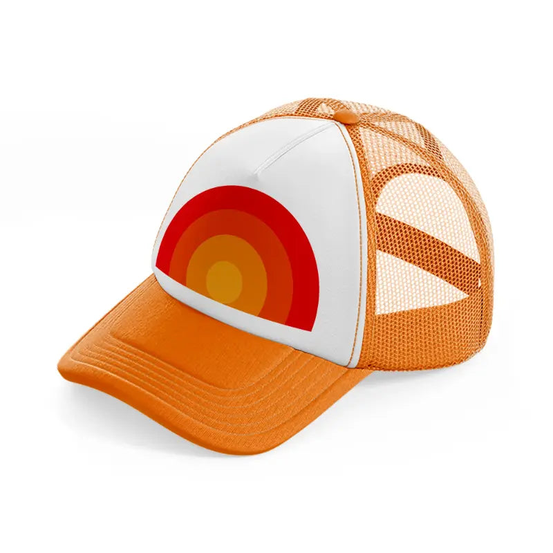 sunset abstract orange trucker hat