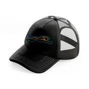 jacksonville jaguars minimalist-black-trucker-hat
