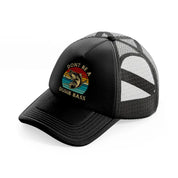 don't be a dumb bass retro black trucker hat