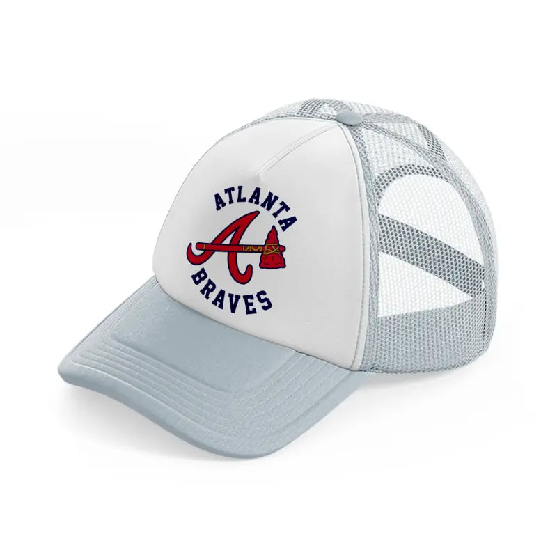 atlanta braves circle-grey-trucker-hat