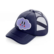 smiley cloud-navy-blue-trucker-hat