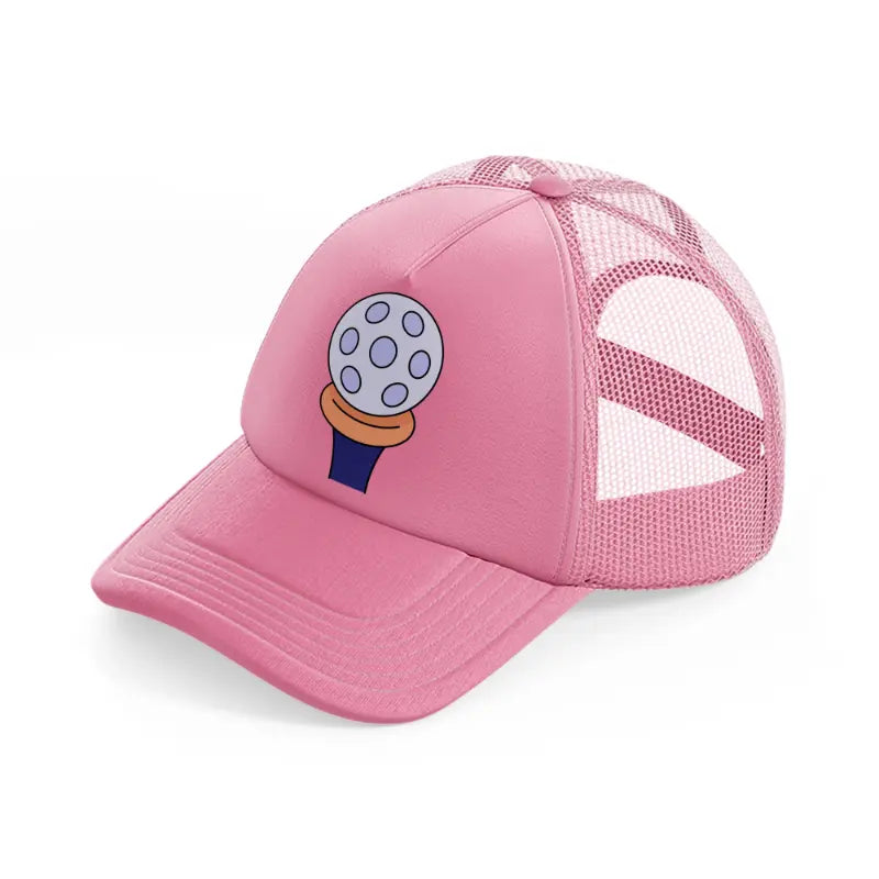 golf ball blue-pink-trucker-hat