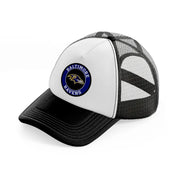 baltimore ravens logo-black-and-white-trucker-hat