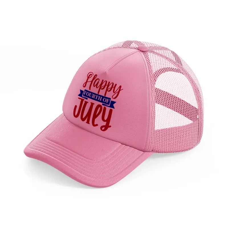 happy fourth of july-01-pink-trucker-hat