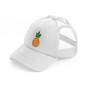 pineapple doodle-white-trucker-hat