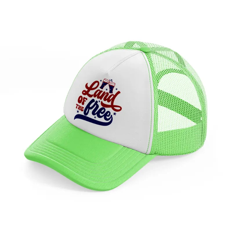 land of the free-lime-green-trucker-hat