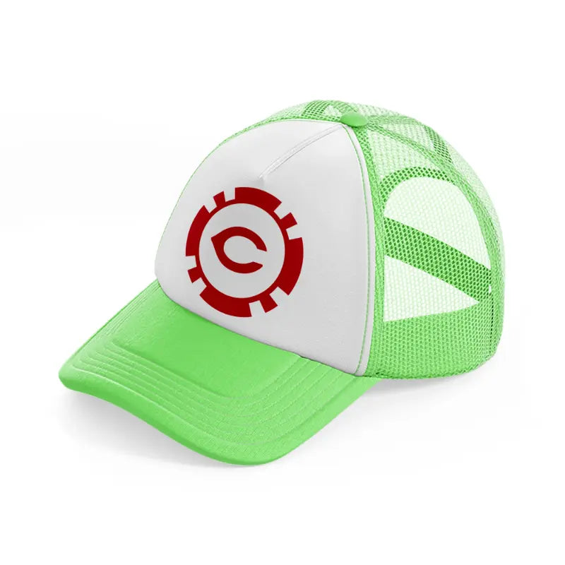 cincinnati reds supporter-lime-green-trucker-hat