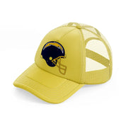 los angeles chargers helmet-gold-trucker-hat