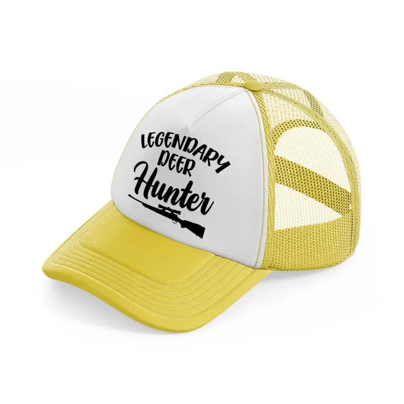 legendary deer hunter-yellow-trucker-hat