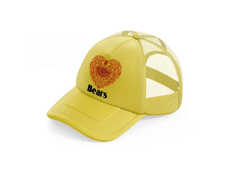 chicago bears lover-gold-trucker-hat