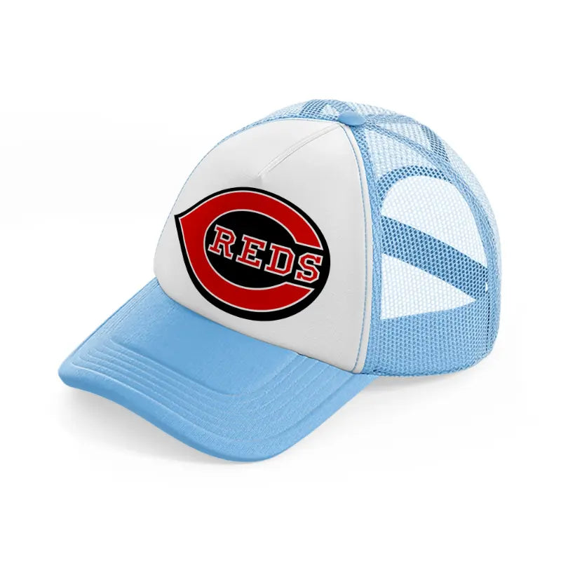 cincinnati reds retro-sky-blue-trucker-hat