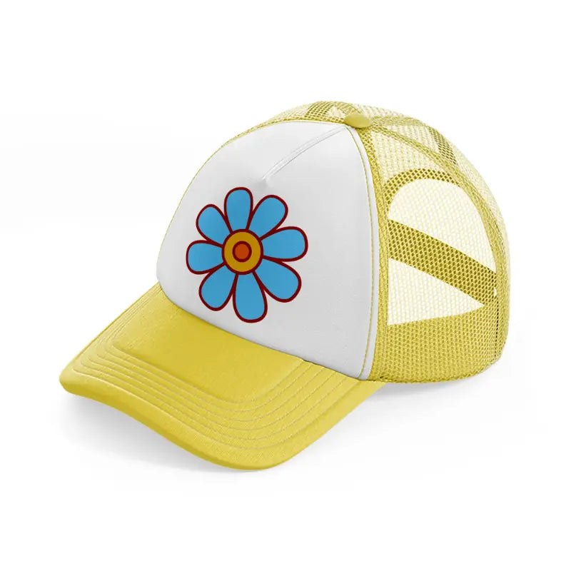 pngretroflower3 yellow trucker hat